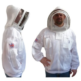 Bee Jacket Air Mesh Ultra Ventilated Beekeeping Jacket bee jacket bee keeping wasp suit beekeeper protection (3XL)