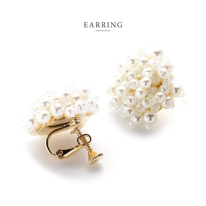 [Cream dot.] Cream Dot Earrings for Women, Popular, Hypoallergenic, Nickel