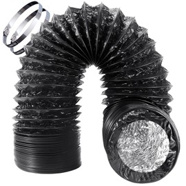 Okryain Duct Hose, 3.0 - 7.9 inches (75 - 200 mm), Flexible Duct, Exhaust Duct, Aluminum Hose for Ventilation, Exhaust Hose, Ventilation Pipe, Exhaust Duct, Telescopic Ventilation Pipe, Heat Resistant, Waterproof, Low Noise (PVC Reinforced Version, 2.9 -