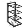 4-Tier Under Sink Storage Rack, Adjustable Pan and Pot Lid