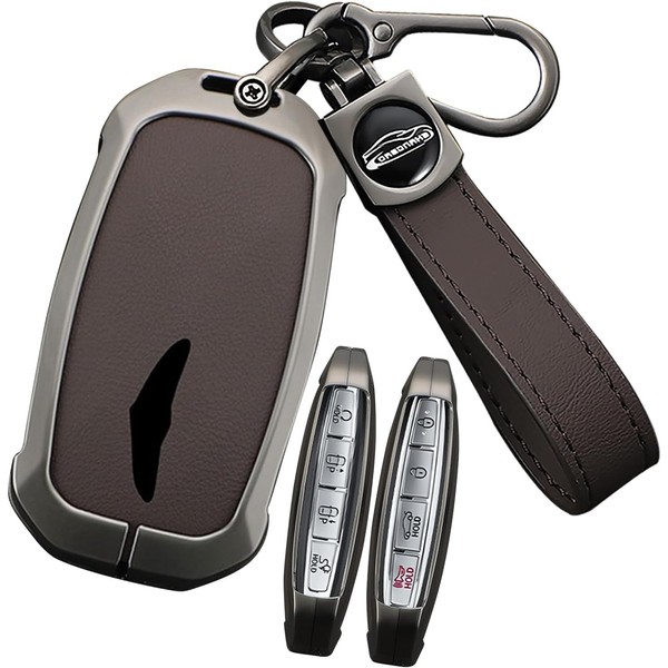 SANRILY Metal & Leather 5 6 7 8 Button Smart