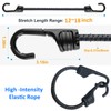12 Inch Bungee Cord with Dual Hooks, Heavy Duty Outdoor