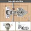 VIPMOON 4Pack Inset Soft Close Cabinet Hinges-35mm Concealed Hydraulic Slow