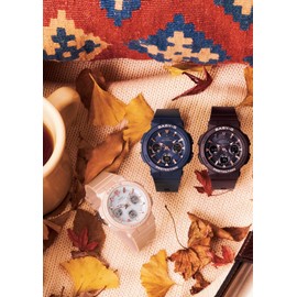 Casio BGA-2500 Series Beach Traveller Watch, Braun, Wristwatch with shock resistant, radio wave solar