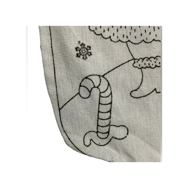 Simply Holiday Christmas Stocking Color Your Own Canvas Fabric Stocking