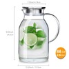 88OZ Glass Pitcher with Lid and Spout - High Heat