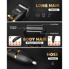 Ufree Bikini Trimmer Electric Razors for Women, Rechargeable Pubic Hair Trimmer Electric Shaver for Legs Body Hair, Bikini Shaver IPX7 Waterproof, Rose Red