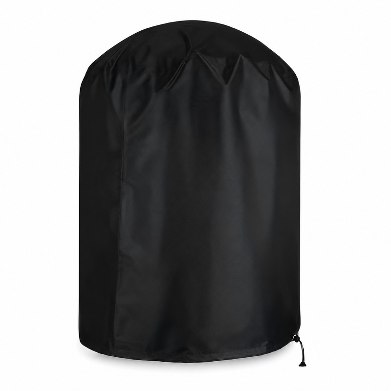 Black BBQ Grill Cover for Outdoor Cooking – Fabric Round