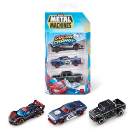 Zuru Metal Machines 67116 Metal Machines Color Change Car Series 4, (6 Pack), Styles May Vary Collectible Race Toys, Die-Cast, Medium