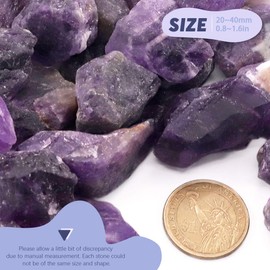Hilitchi 1lb Bulk Raw Amethyst Stone Rough Crystal Stone for Cabbing, Tumbling, Cutting, Polishing, Wire Wrapping,Gem Mining, Wicca, Reiki and Crystal Healing