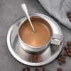 MUNEFE Stainless Steel Coffee Cup Set, Double Walled Espressos Cups,
