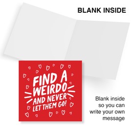 Punkcards, Husband Valentines Day Card, Valentine’s Card For Him, Valentine’s Card For Her, Find A Weirdo and Never Let Them Go!
