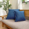 Gold Cushion Cover Solid Color (Semura Mid Blue, 45x45cm)