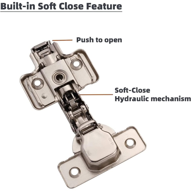 DecoBasics Full Overlay European Soft Close Cabinet Hinges for Kitchen