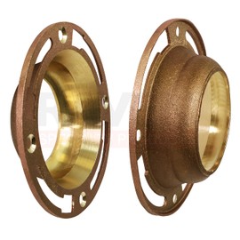 Raven CSUM6252 Closet Flange with Four Mounting Slots, For Load, 4 Inch x 3 Inch, Solid Brass, 4” x 3” For Lead