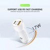 Baseus Cargador Rápido Dual Auto 17w Usb Y Tipo C