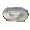 Essendant 9" Twin Tissue Toilet Paper Dispenser Transparent White Essendant Gen 1602