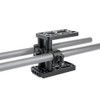 NICEYRIG DSLR Camera Baseplate Switching Kit with 15mm Rod Raiser
