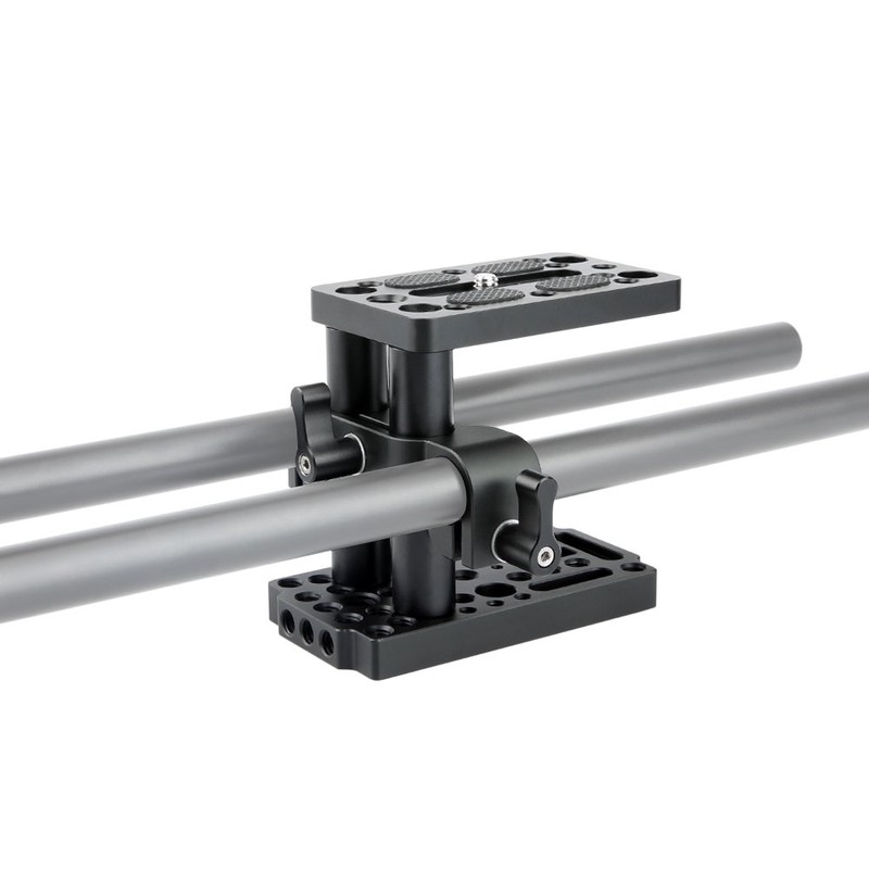 NICEYRIG DSLR Camera Baseplate Switching Kit with 15mm Rod Raiser
