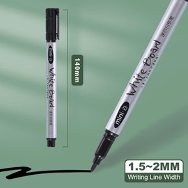 M&G Trockenabwischbare Marker, 24 Stück Ultrafeine Spitze Whiteboard-Marker, Riechensarme Whiteboard-Marker Stifte für Klassenzimmer, Büro, Meeting, Zuhause, Schwarz
