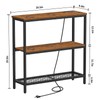 Snughome Console Table with Power Outlets, Entryway Table with Storage,