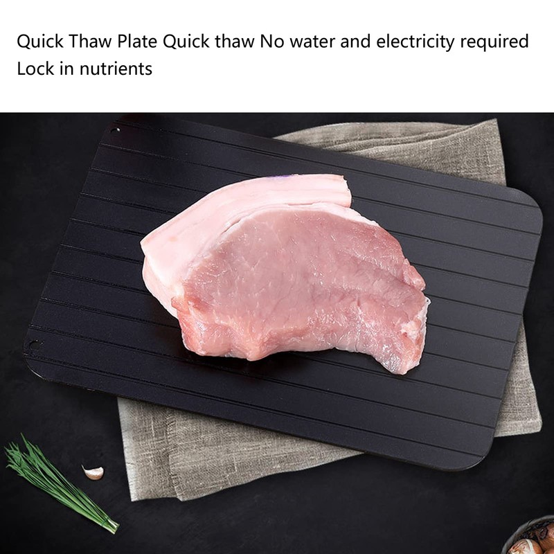 Quick Defrosting Tray, Black Home Restaurant Kitchen Aluminum Alloy Mellow