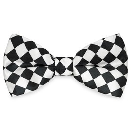 Plaid Men's Bow Ties, Checked Clip On Bowties for Boy's With Adjustable For Father's Day or Graduation S-MB-T3 (With and Black Plaid)