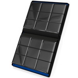 Blue Interior - Premium Top Loader Binder for 288 Cards - Scratch Resistant Exterior - 9 Pocket Double Sided Easy Flip Pages - Zipper-Enclosed Ringless Toploader Binder