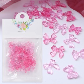 Bow Nail Charms Valentines Bows Nail Art Rhinestones for Acrylic Nails 3D Bows Nail Gems and Jewelry Cute Bows Style DIY Nail Art Decoration for Valentines Wedding Salon Nails