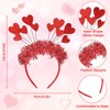TAXTYHRE Heart Headband, Heart Headband Red, Hearts Face Sticker, Valentine's