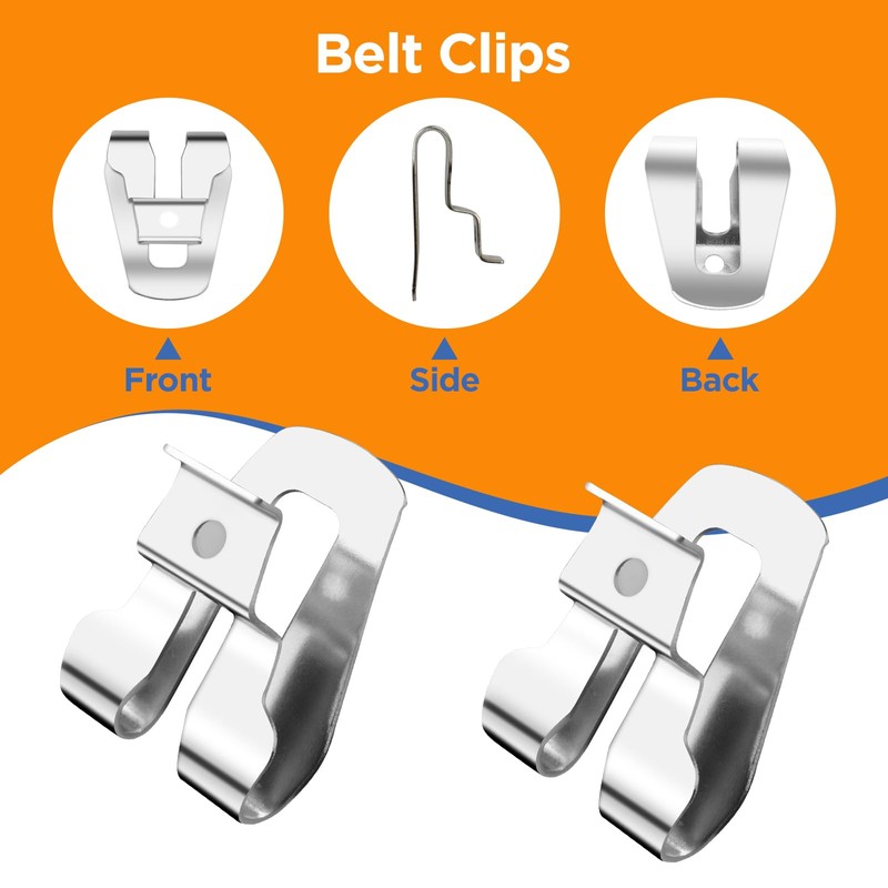 MARRTEUM 6PCS Belt Clip for Ryobi, 304 Stainless Steel Drill