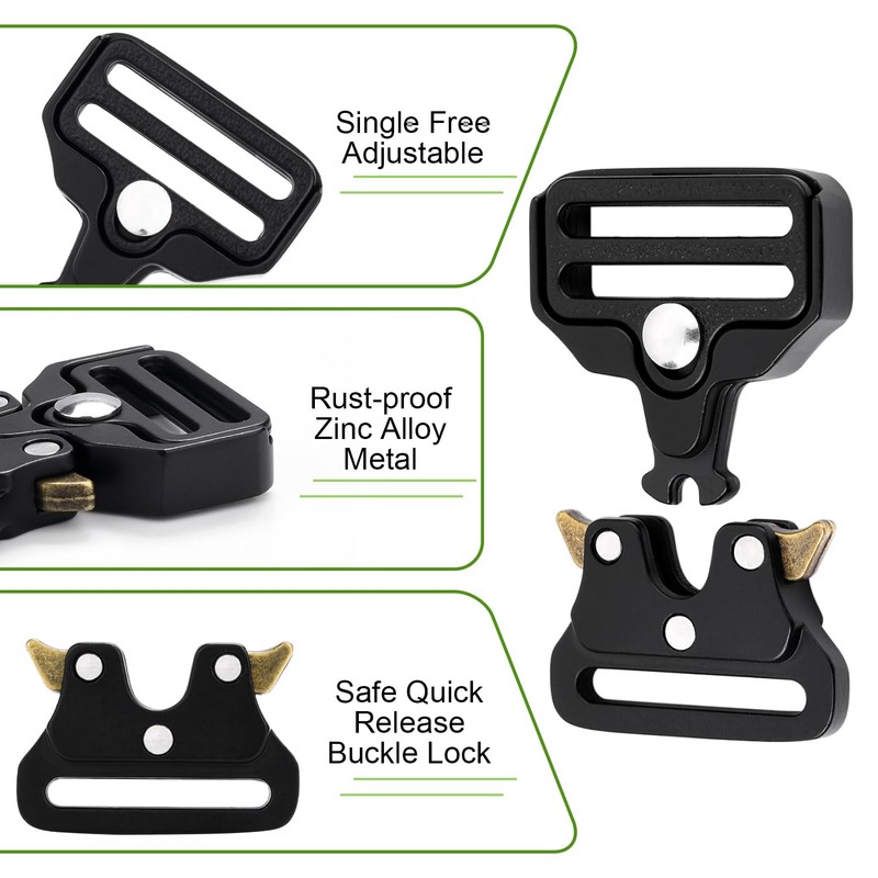 3/4 Inch Tactical Buckle Tactical Duty Buckle Replacement, 2Pack Paracord