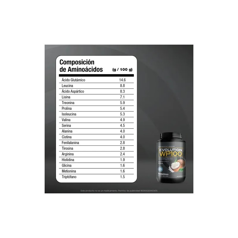 Evolution Wp100 - Bote De Coco De 1400 G
