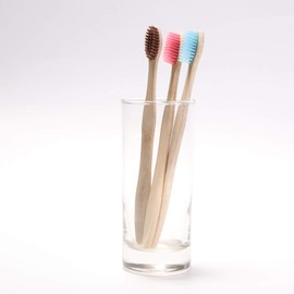 DENSET HBTDM 7 Pcs Natural Green Bamboo Toothbrush, Biodegradable and Environmentally Friendly, Soft Bristles and BPA Free, Professional Bamboo Toothbrush.