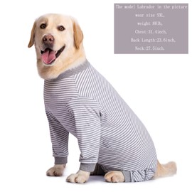 Yeapeeto Dog Onesie, Recovery Suit, for Large and Medium Dogs, Pyjamas, Full Body for Hair Loss, Allergies, Anti-Licking, Wound Protection, Cone Alternative (5XL, Grey)