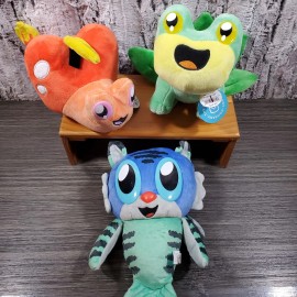 Manhattan Toy MORPHIES -  Anamorphic Plush Cat, Snail, Frog 10" Lot NWT