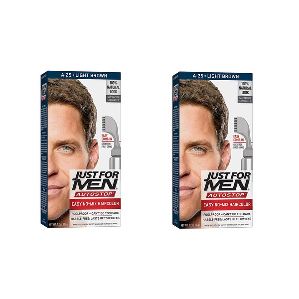 Just For Men Light Brown A-25 Autostop Formula 1.2 Ounce (Pack of 2)