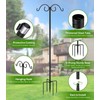 MoKo Double Shepherds Hooks, 88 in Bird Feeder Pole 0.9