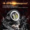 Motorcycle Squid Ring LED Fog Light, White + Red, Squid