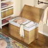 GREENSTELL Storage Basket with Lid, 42.3 Gallon(160L) Lagre Wicker Blanket