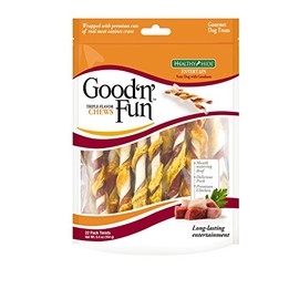 Good 'N' Fun Triple Flavor Twist Chews For Dogs, 22-Count