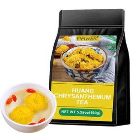 Chrysanthemum Tea 5.29oz/150g,Chrysanthemum Tea Big Rhubarb Flower，Yellow Chrysanthemum Tea Loose Leaf Edible，yellow tea