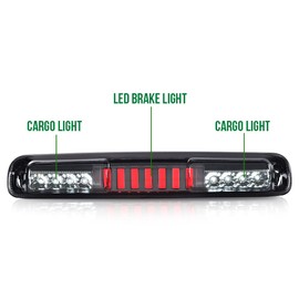 GRAND ORANGE LED 3rd Brake Light Compatible with 1999-2006 Chevy Silverado & GMC Sierra 1500 2500 3500 & HD Models/ 2007 Classic Third Tail Brake Light Cargo Lamp I Type