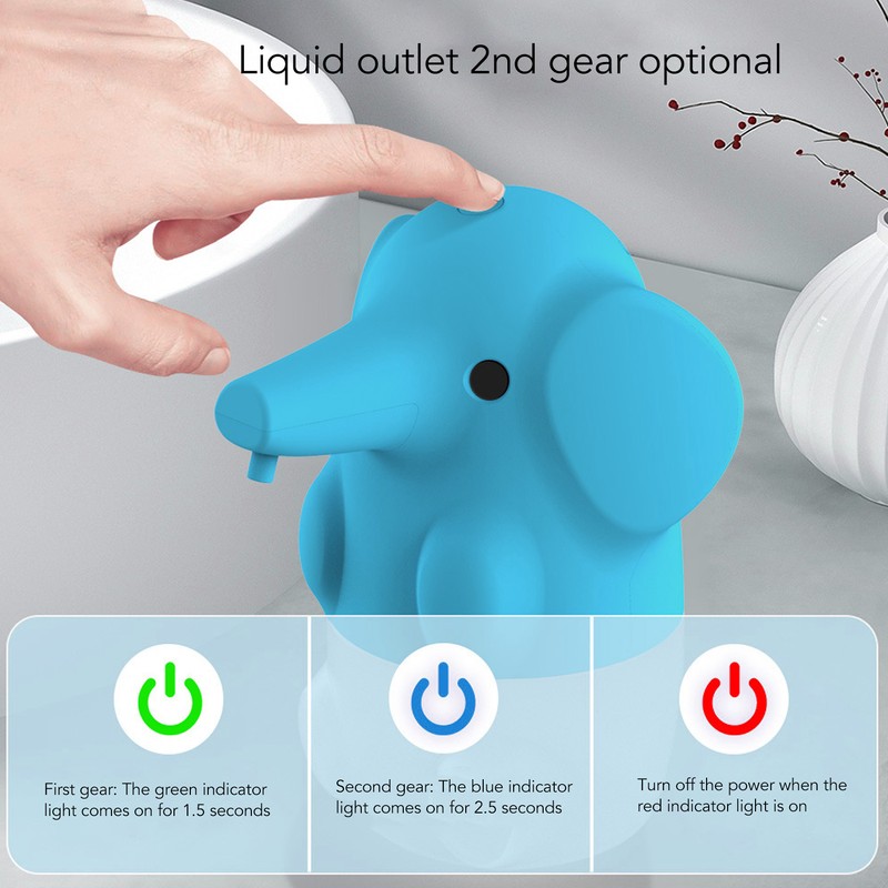 Cute Pet Elephant Touchless Soap Dispenser USB Rechargeable Automatic Foaming
