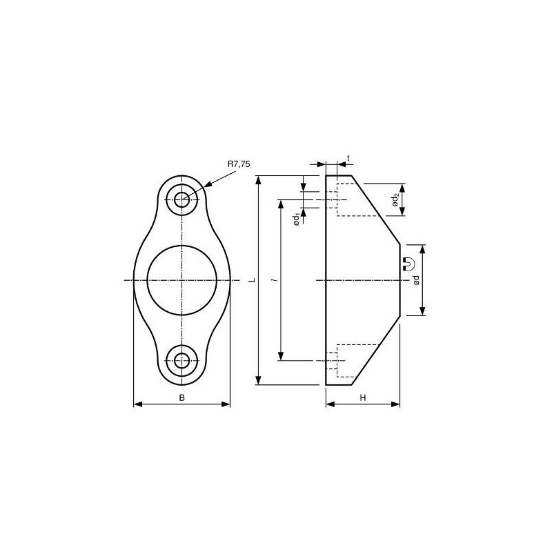 magnet-shop NdFeb Door Hinge 65 x 30 x 23 mm