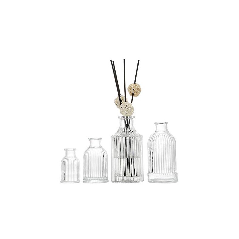 1PCS Empty Round Aroma Glass Diffuser Bottles Jars Aromatherapy Diffusers