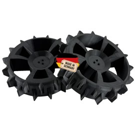 Naturalspring 2 x Replacement Drive Wheels for Bosch Indego 300, 350, 400, 500, 700 Robotic Lawnmower Off-Road Robust Spikes Off-Road