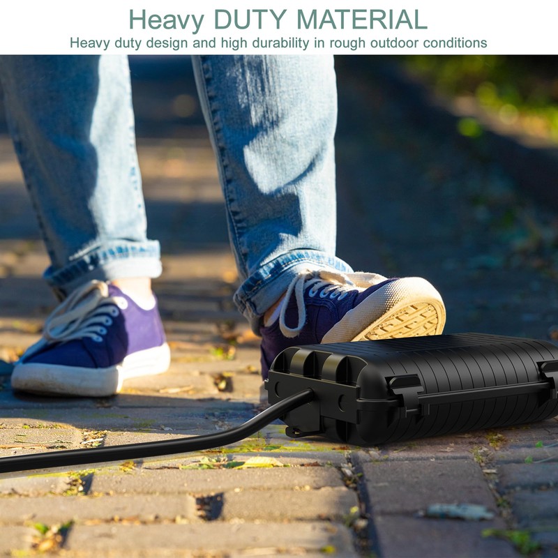 Outdoor Extension Cord Box, Large Waterproof Electrical Cord Box (9.05x6.61x2.67inch)