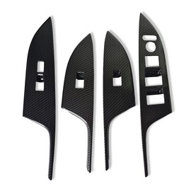9th Gen Accord Window Control Panel Armrest Cover ABS Carbon Fiber Style Door Lock Switch Trim Fit for Honda Accord 2017 2016 2015 2014 2013
