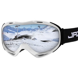 JRZHX Spherical Ski Goggles (White Ice Blue)